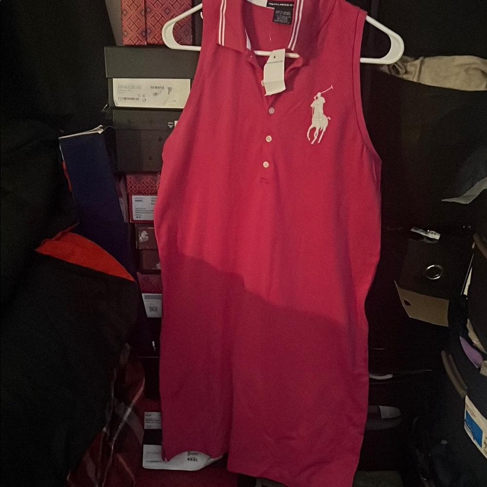 Ralph Lauren Fuchsia Sleeveless Polo Dress